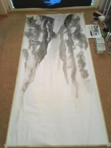 Grosses Schluchtenbild in Arbeit